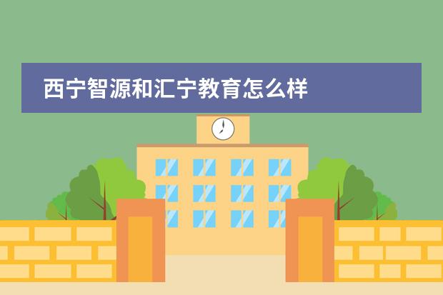 西宁智源和汇宁教育怎么样