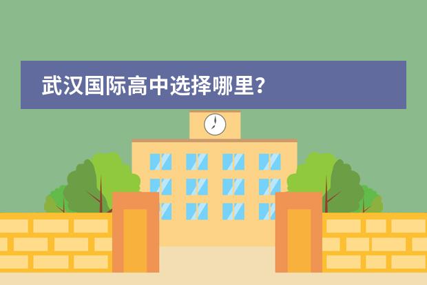 武汉国际高中选择哪里？