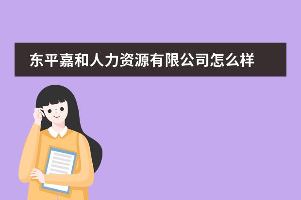 东平嘉和人力资源有限公司怎么样