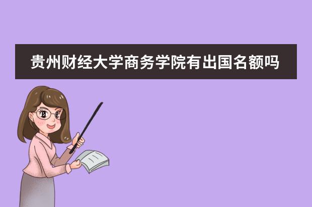 贵州财经大学商务学院有出国名额吗