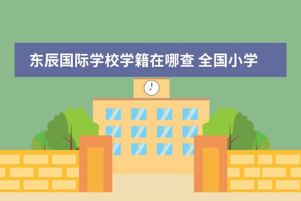 东辰国际学校学籍在哪查 全国小学生学籍号查询