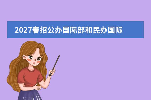 2027春招公办国际部和民办国际学校怎么选